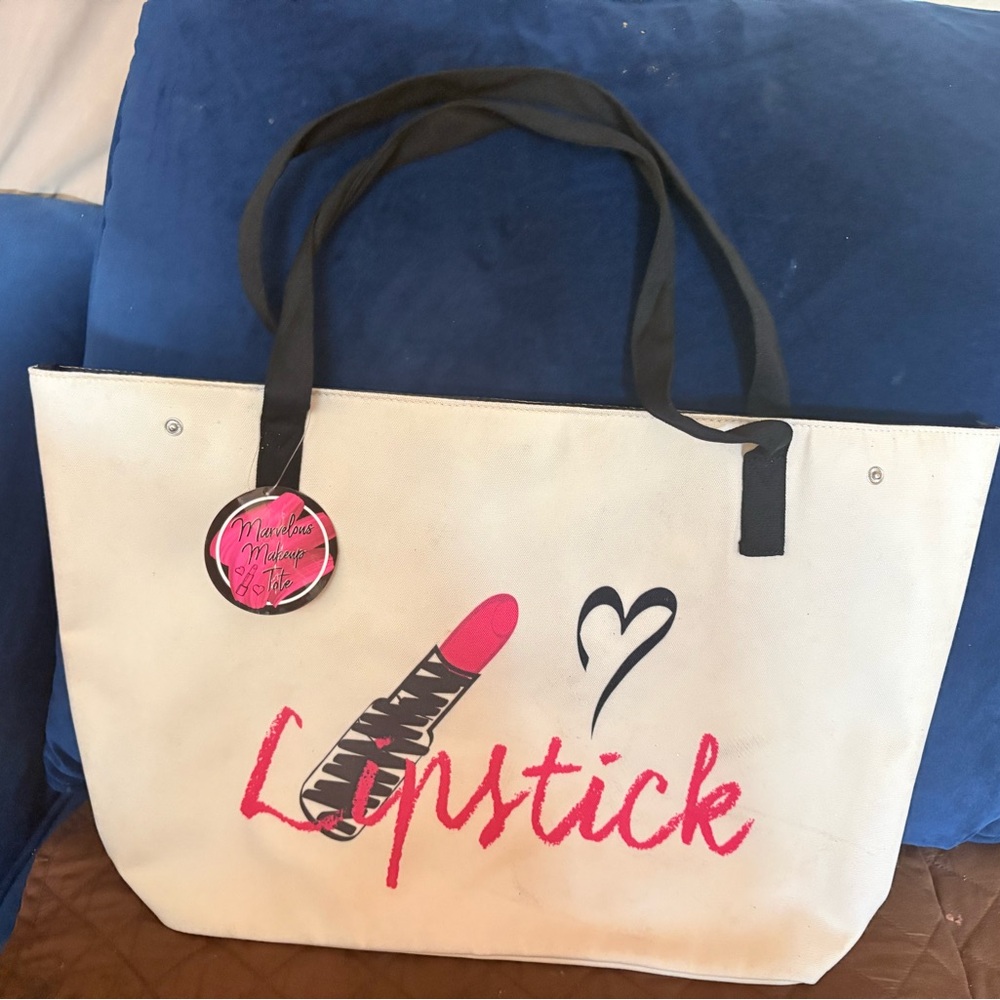 Marvelous Makeup Lipstick Design White Tote Bag